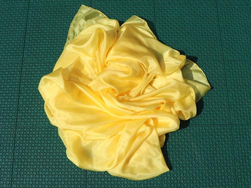 2.7m*1.4m yellow 5mm belly dance silk veil - Click Image to Close